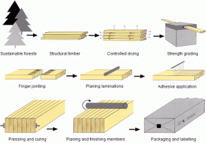 GlueLam Manufacturing Process